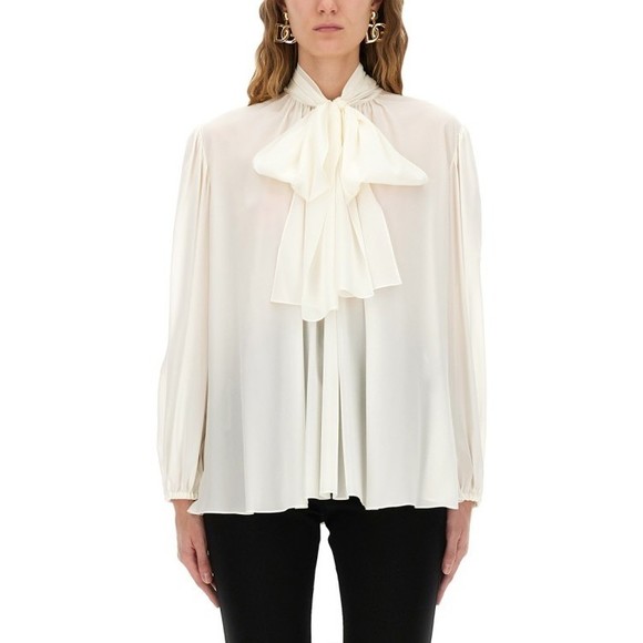 Dolce & Gabbana Silk Shirt With Scarf - NWT - Picture 1 of 4
